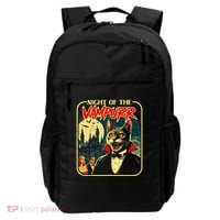 Night Of The Vampurr Funny Cat Halloween Backpack thumb 0