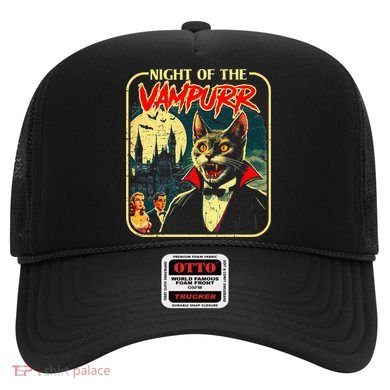 Night Of The Vampurr Funny Cat Halloween Hat