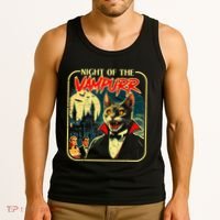Night Of The Vampurr Funny Cat Halloween Tank Top thumb 3