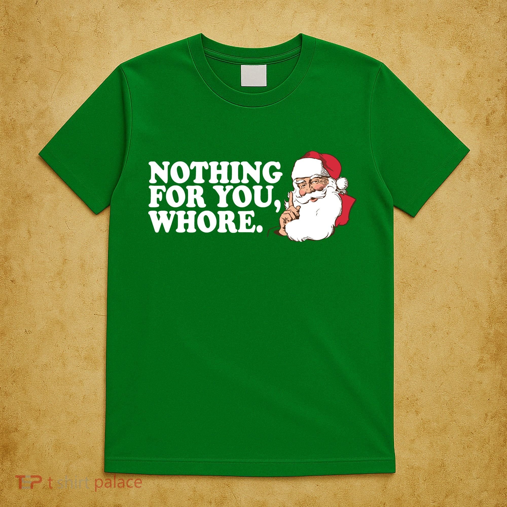 Nothing For You Whore X-Mas Naughty Santa T-Shirt