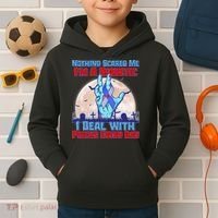 Nothing Scares Me I'm A Diabetic I Deal With Pricks Every Day Kids Hoodie thumb 2