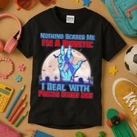 Nothing Scares Me I'm A Diabetic I Deal With Pricks Every Day Kids T-Shirt thumb 3