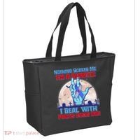 Nothing Scares Me I'm A Diabetic I Deal With Pricks Every Day Tote Bag thumb 2