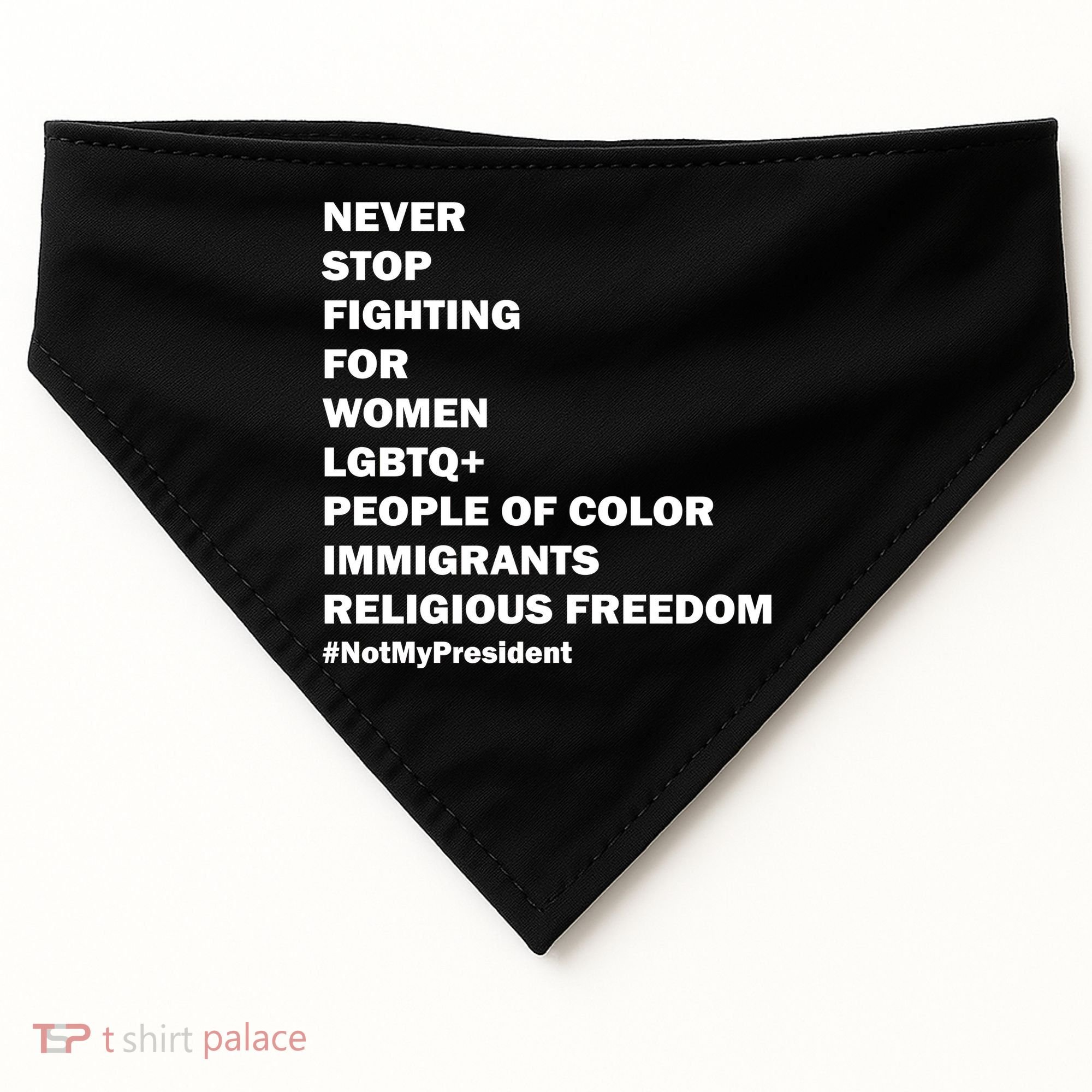 #NotMyPresident Not My President Quote USA-Made Doggie Bandana