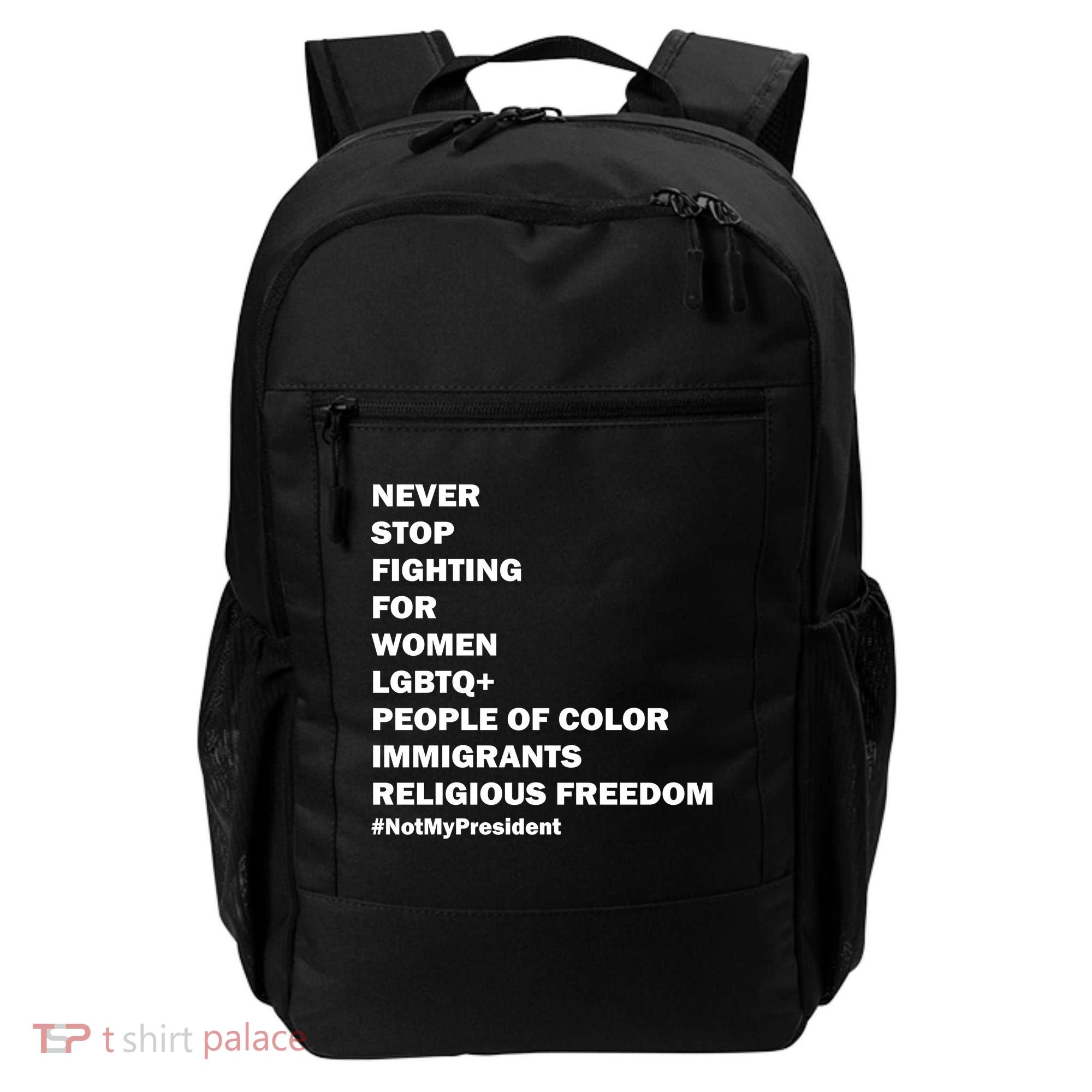 #NotMyPresident Not My President Quote Backpack