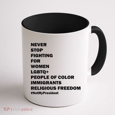 #NotMyPresident Not My President Quote Coffee Mug back
