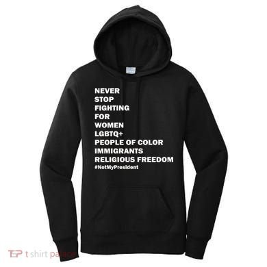#NotMyPresident Not My President Quote Women's Hoodie