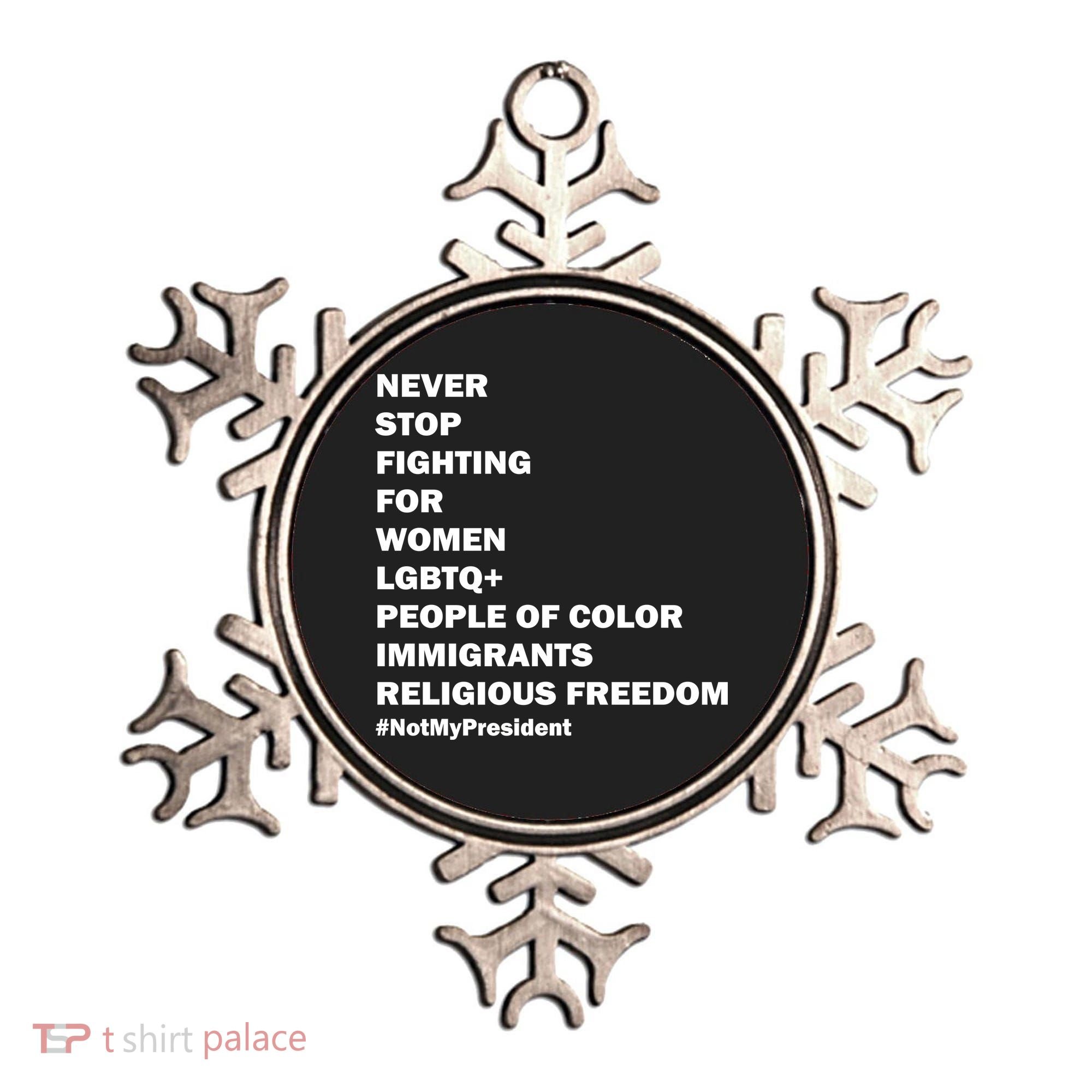 #NotMyPresident Not My President Quote Ornament