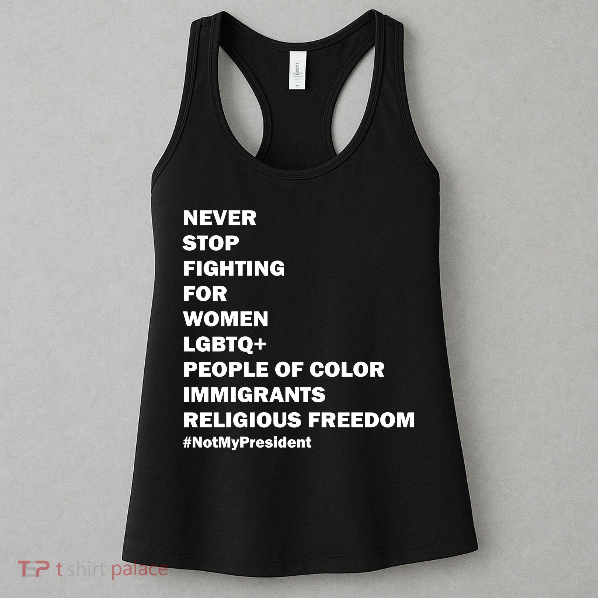 #NotMyPresident Not My President Quote Women's Tank Top
