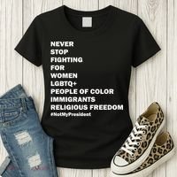 #NotMyPresident Not My President Quote Women's T-Shirt thumb 3