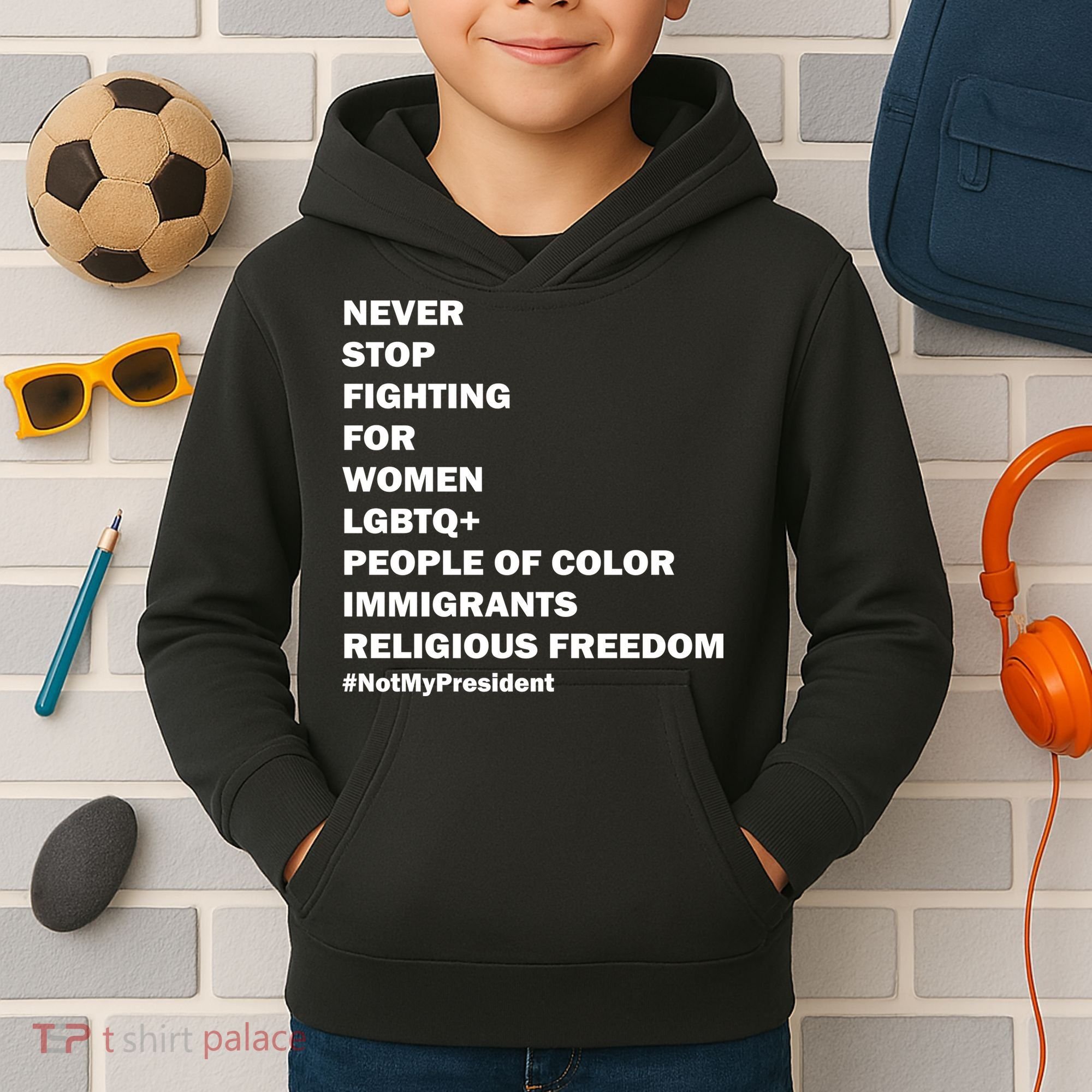 #NotMyPresident Not My President Quote Kids Hoodie