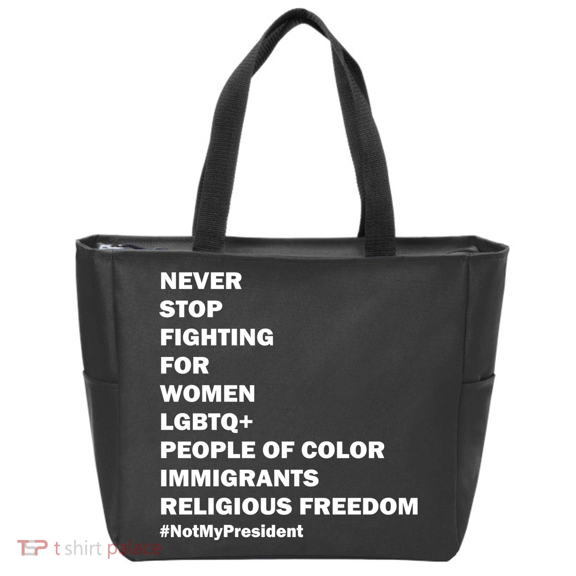 #NotMyPresident Not My President Quote Tote Bag