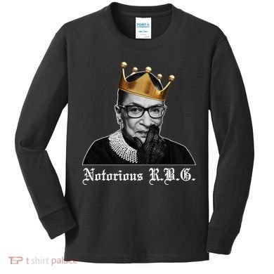 Notorious R.B.G. Ruther Bader Ginsburg Kids Long Sleeve Shirt
