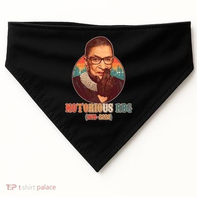 Notorious RBG 1933-2020 Ruth Bader Ginsburg Tribute USA-Made Doggie Bandana