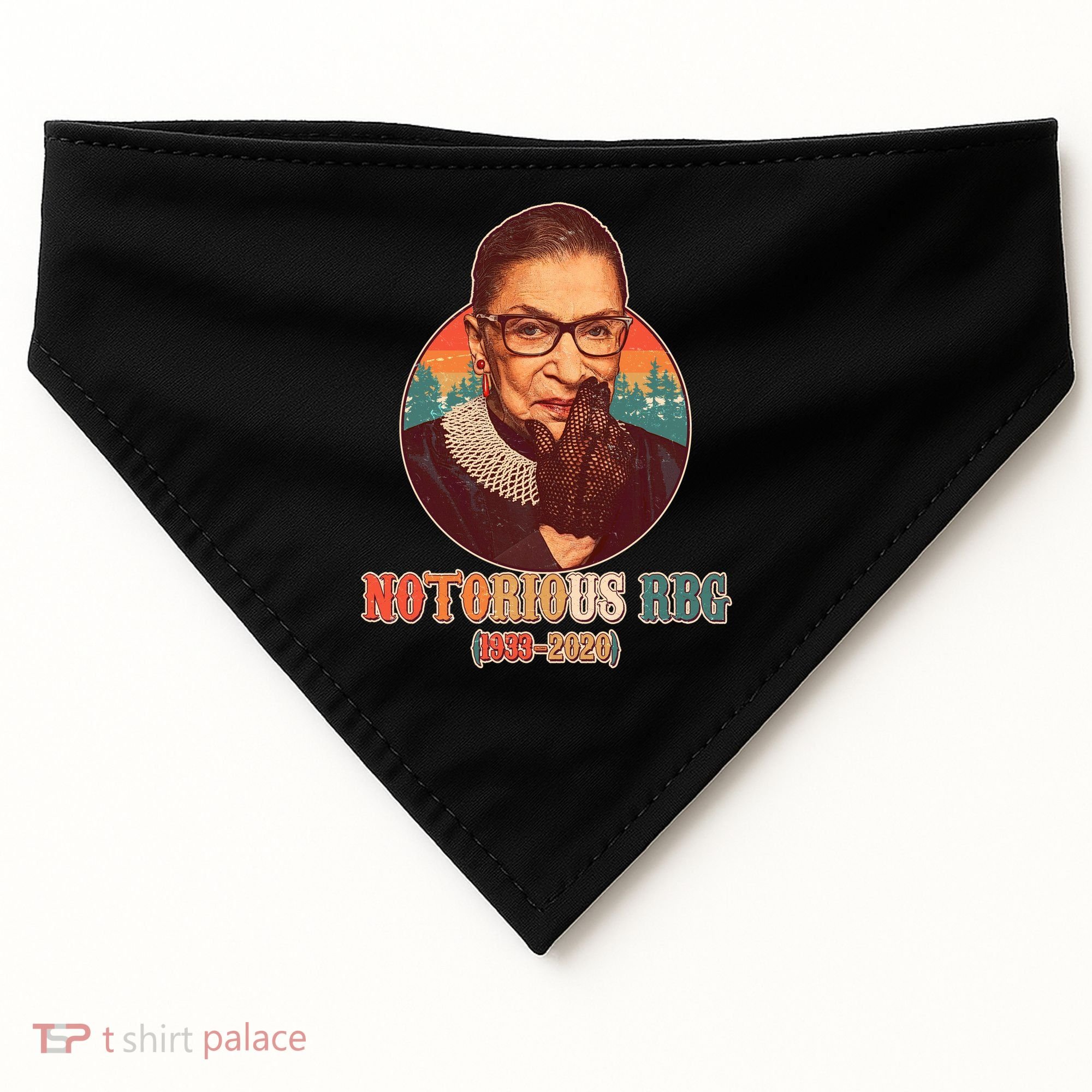 Notorious RBG 1933-2020 Ruth Bader Ginsburg Tribute USA-Made Doggie Bandana