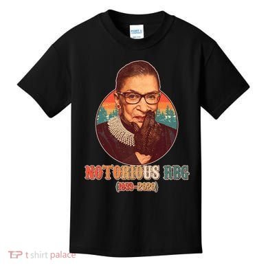Notorious RBG 1933-2020 Ruth Bader Ginsburg Tribute Kids T-Shirt
