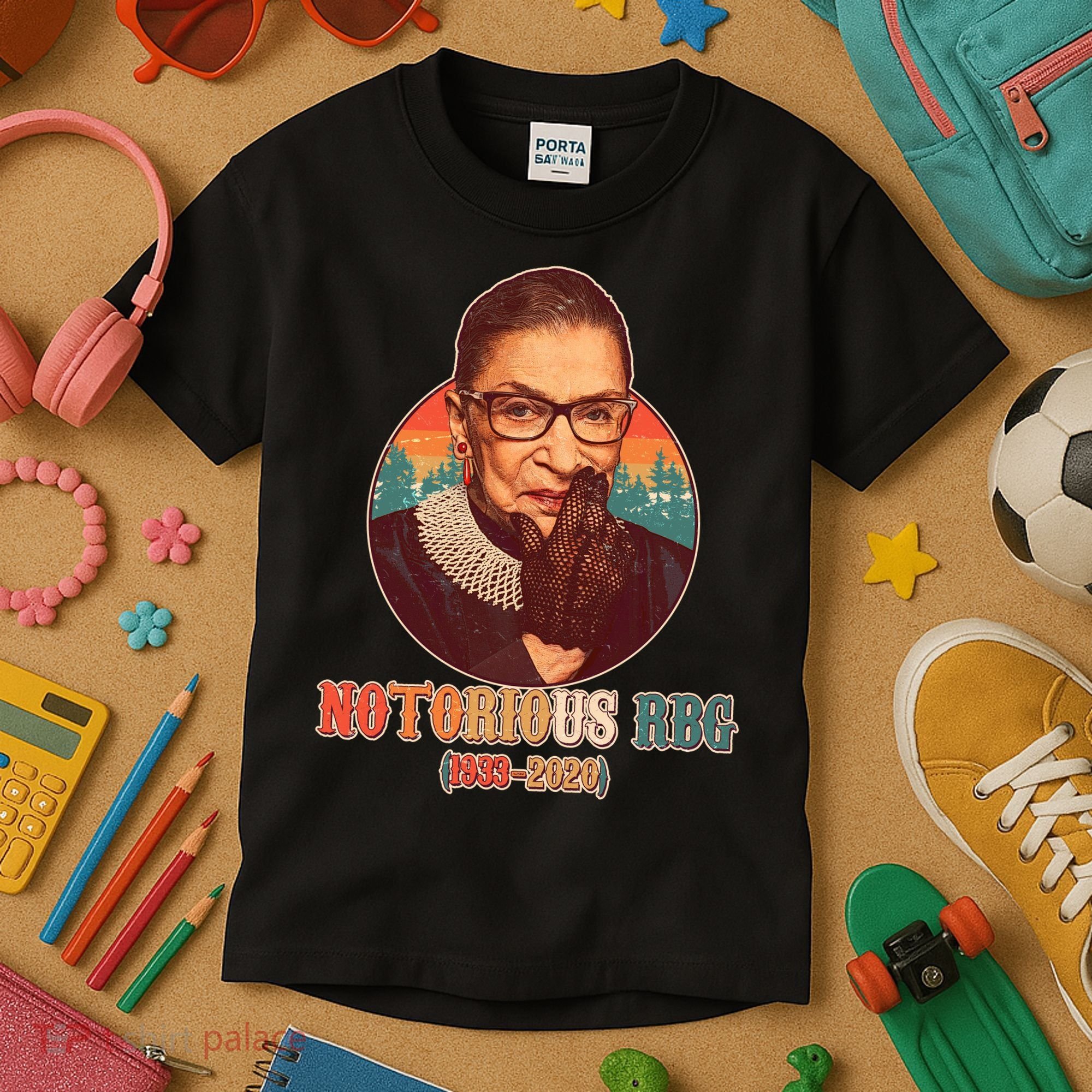 Notorious RBG 1933-2020 Ruth Bader Ginsburg Tribute Kids T-Shirt