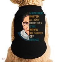 Notorious RBG Ask No Favors Quote Doggie Tank thumb 0