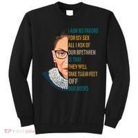 Notorious RBG Ask No Favors Quote Sweatshirt thumb 0