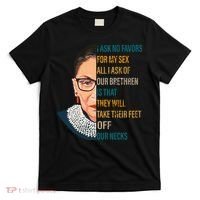 Notorious RBG Ask No Favors Quote T-Shirt thumb 0