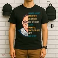 Notorious RBG Ask No Favors Quote T-Shirt thumb 6