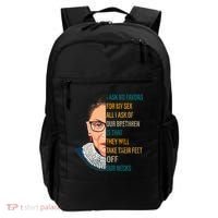 Notorious RBG Ask No Favors Quote Backpack thumb 0