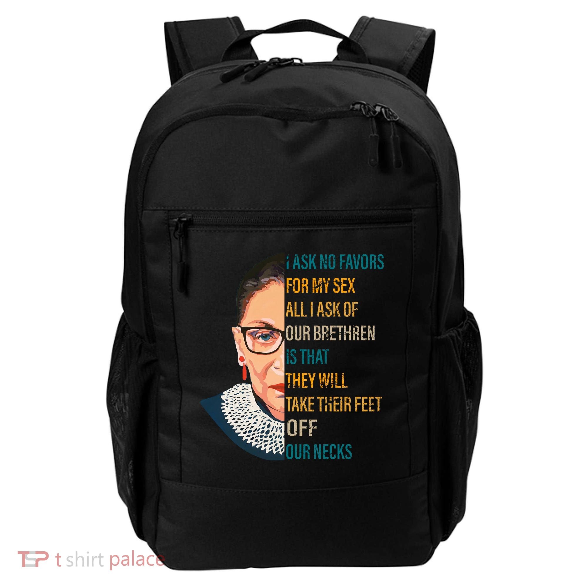 Notorious RBG Ask No Favors Quote Backpack