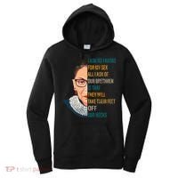 Notorious RBG Ask No Favors Quote Women's Hoodie thumb 0