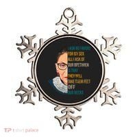 Notorious RBG Ask No Favors Quote Ornament thumb 0