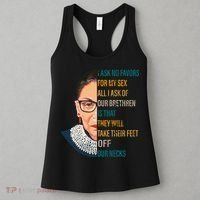 Notorious RBG Ask No Favors Quote Women's Tank Top thumb 3
