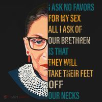 Notorious RBG Ask No Favors Quote Baby Bodysuit thumb 2