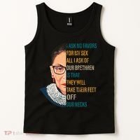 Notorious RBG Ask No Favors Quote Tank Top thumb 2