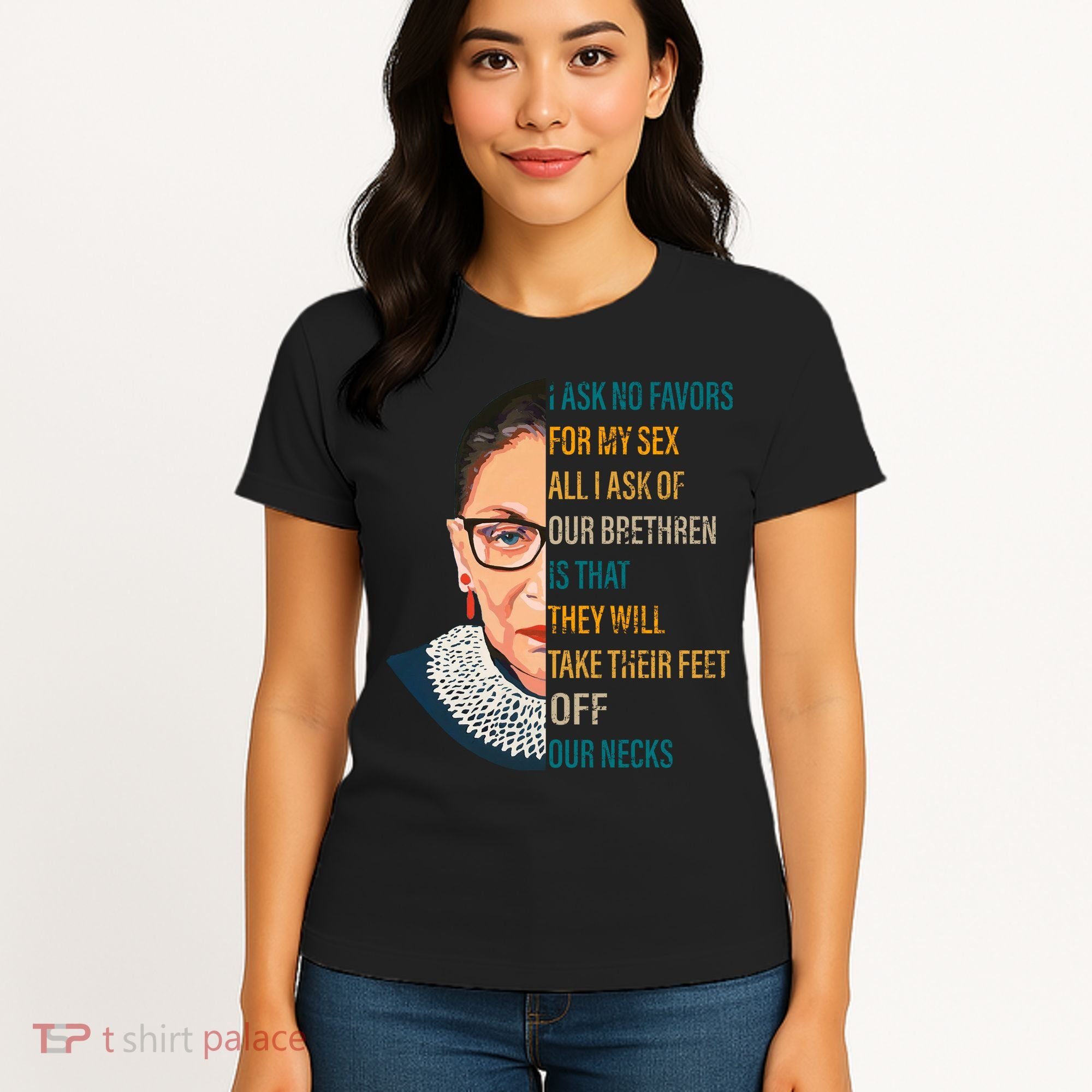 Notorious RBG Ask No Favors Quote Women's T-Shirt