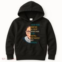 Notorious RBG Ask No Favors Quote Kids Hoodie thumb 0