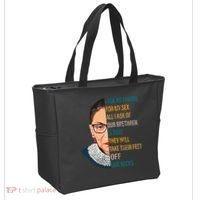 Notorious RBG Ask No Favors Quote Tote Bag thumb 2