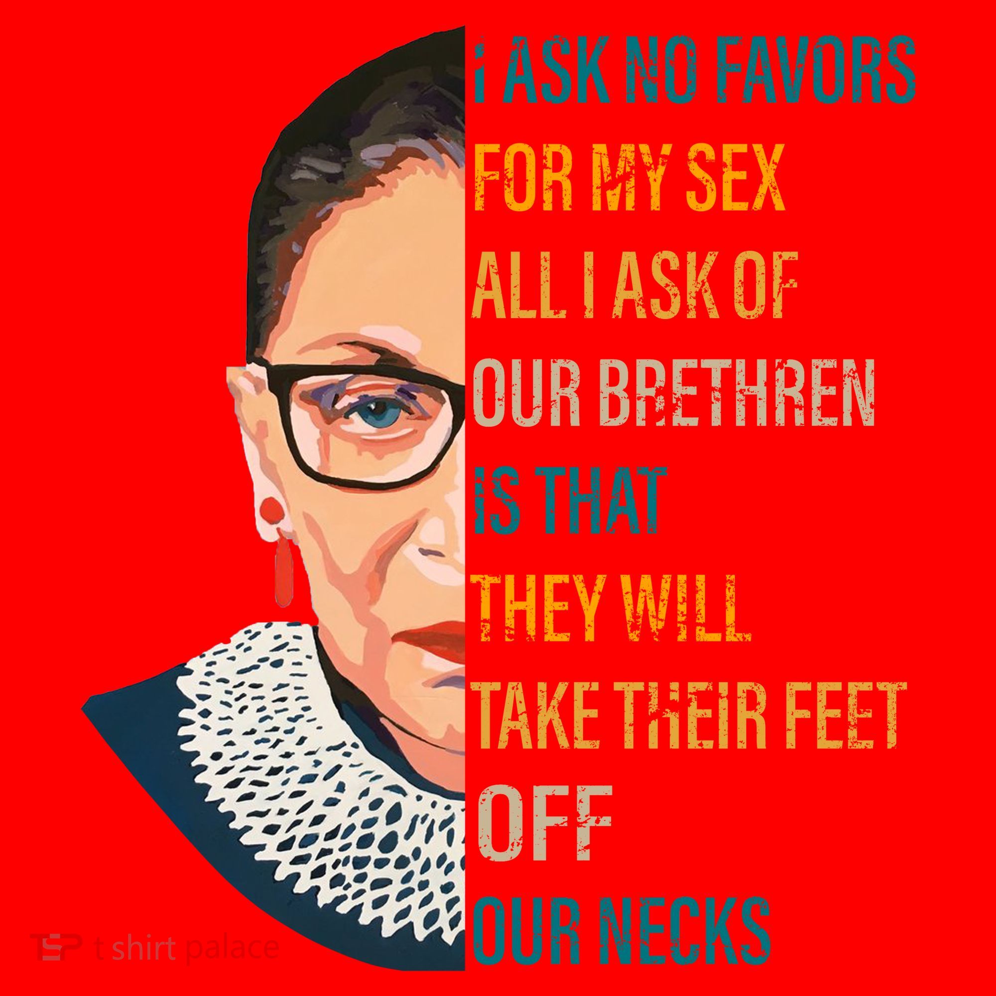 Notorious RBG Ask No Favors Quote Santa Hat