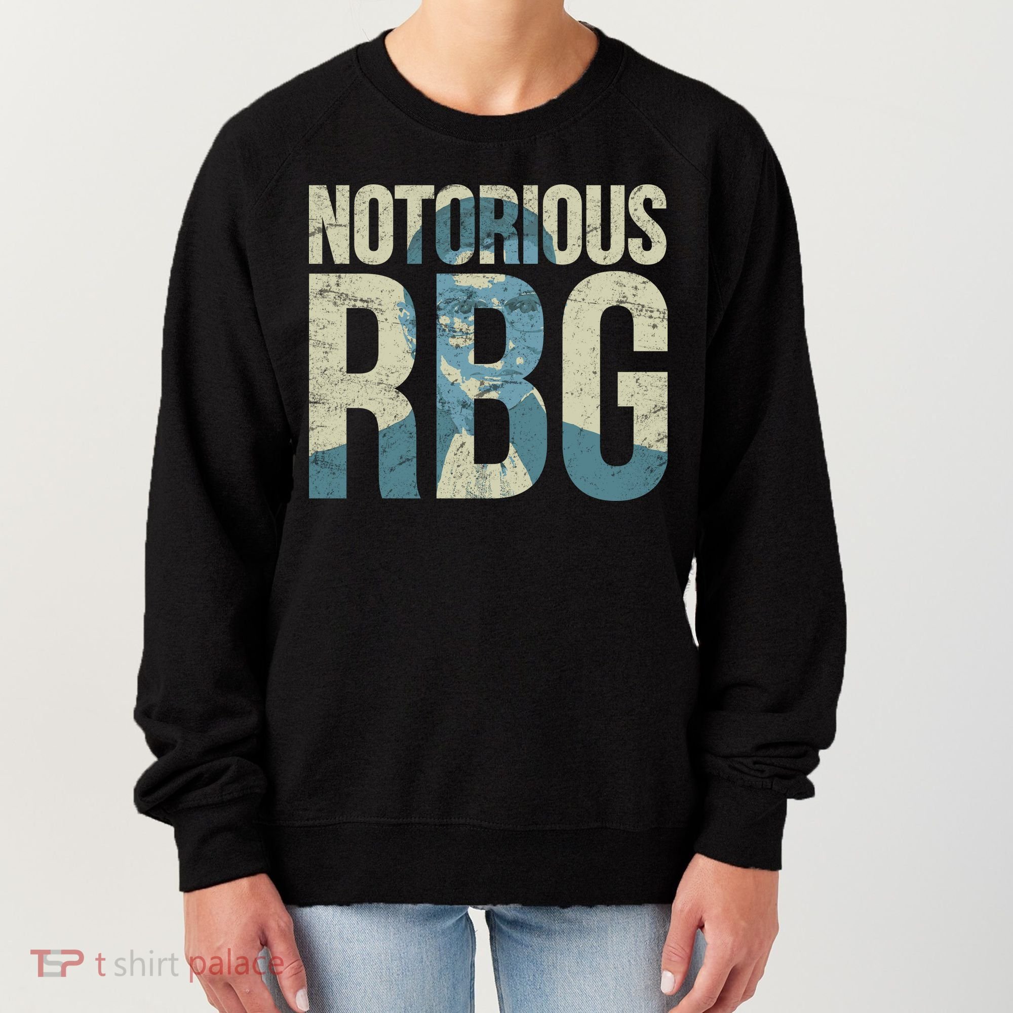 Notorious RBG Blue Logo Women's Sweatshirt