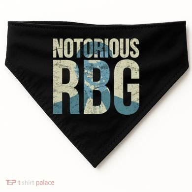 Notorious RBG Blue Logo USA-Made Doggie Bandana