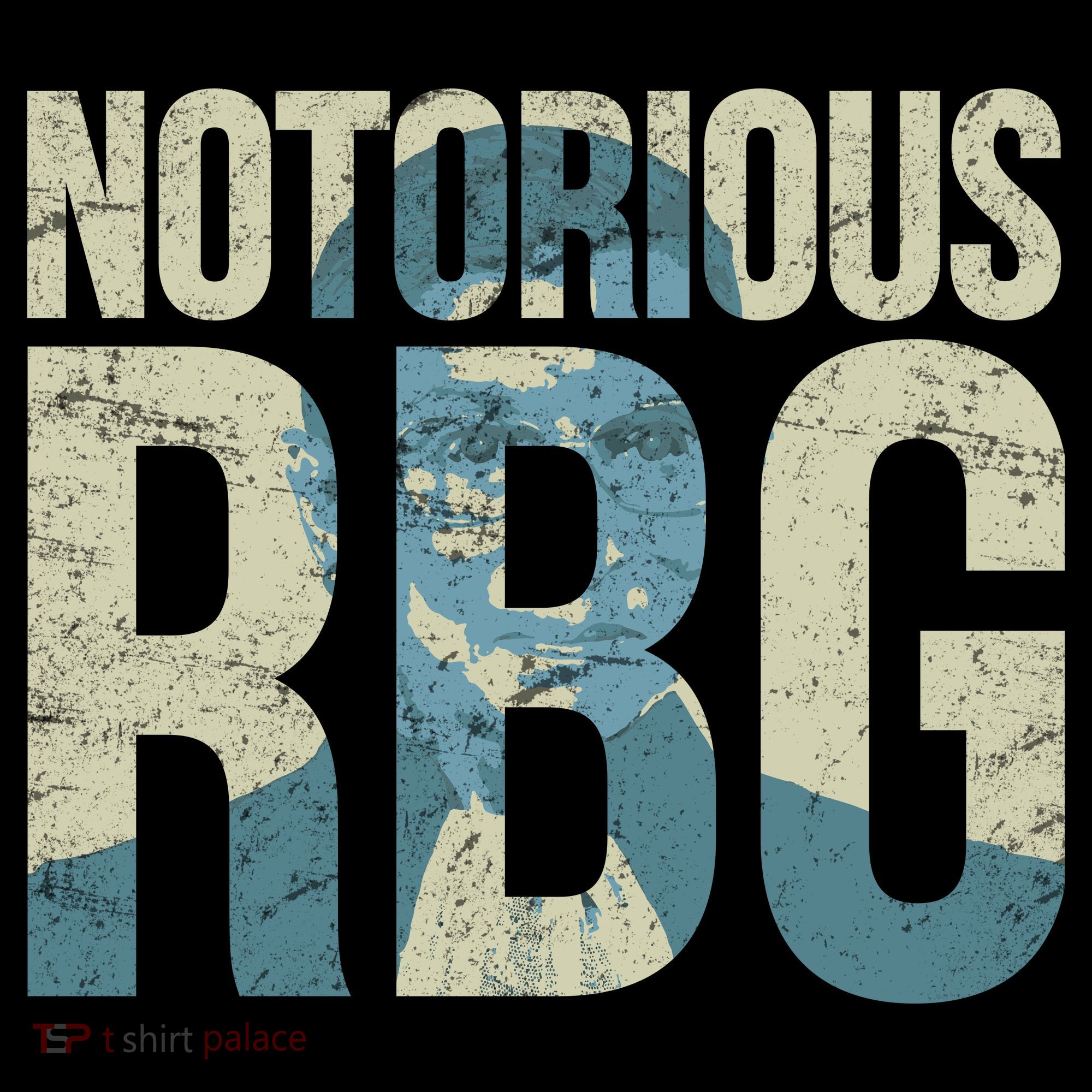 Notorious RBG Blue Logo Hoodie
