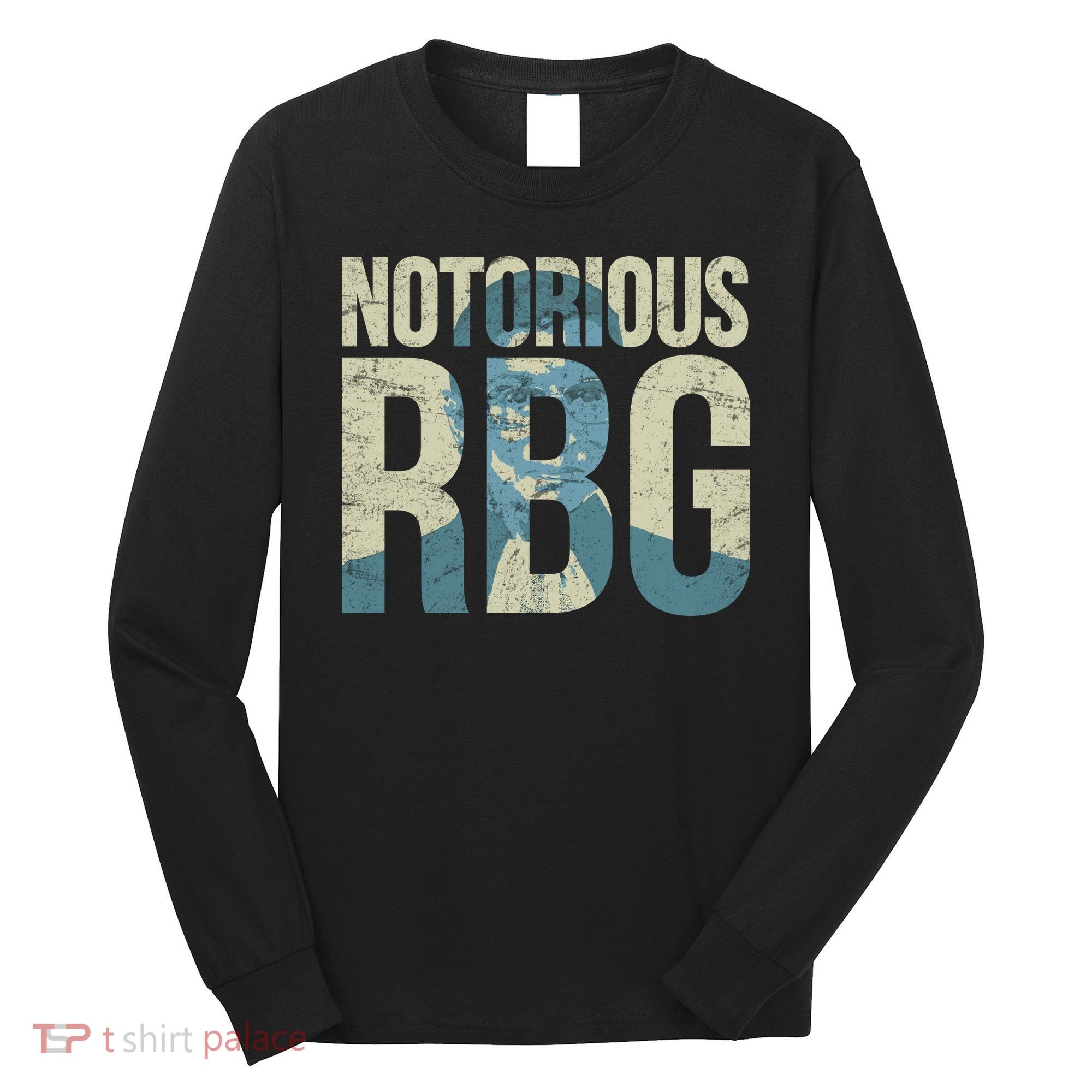 Notorious RBG Blue Logo Long Sleeve Shirt
