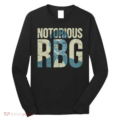Notorious RBG Blue Logo Long Sleeve Shirt