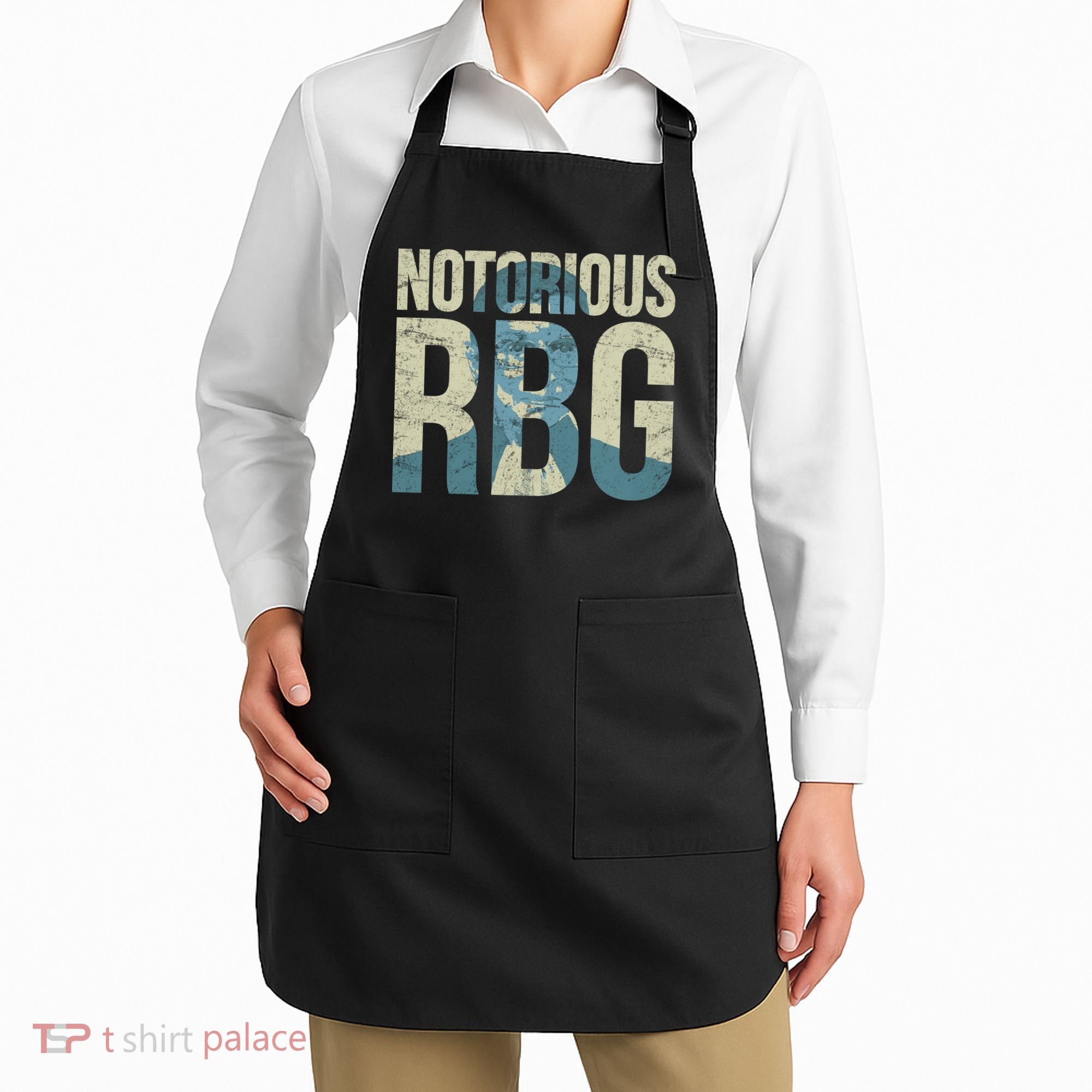 Notorious RBG Blue Logo Apron