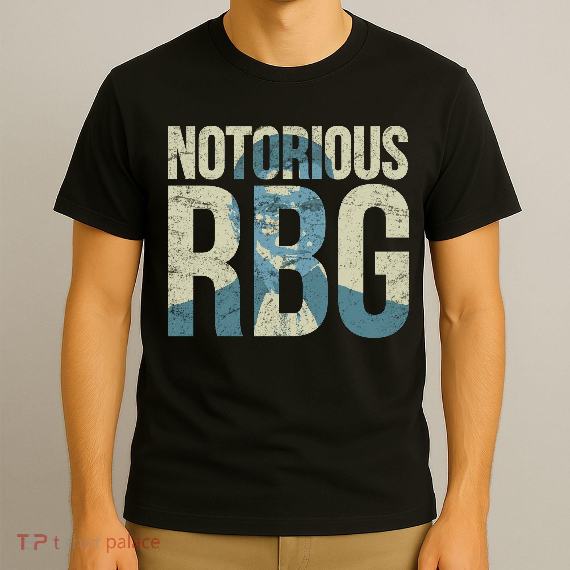 Notorious RBG Blue Logo T-Shirt