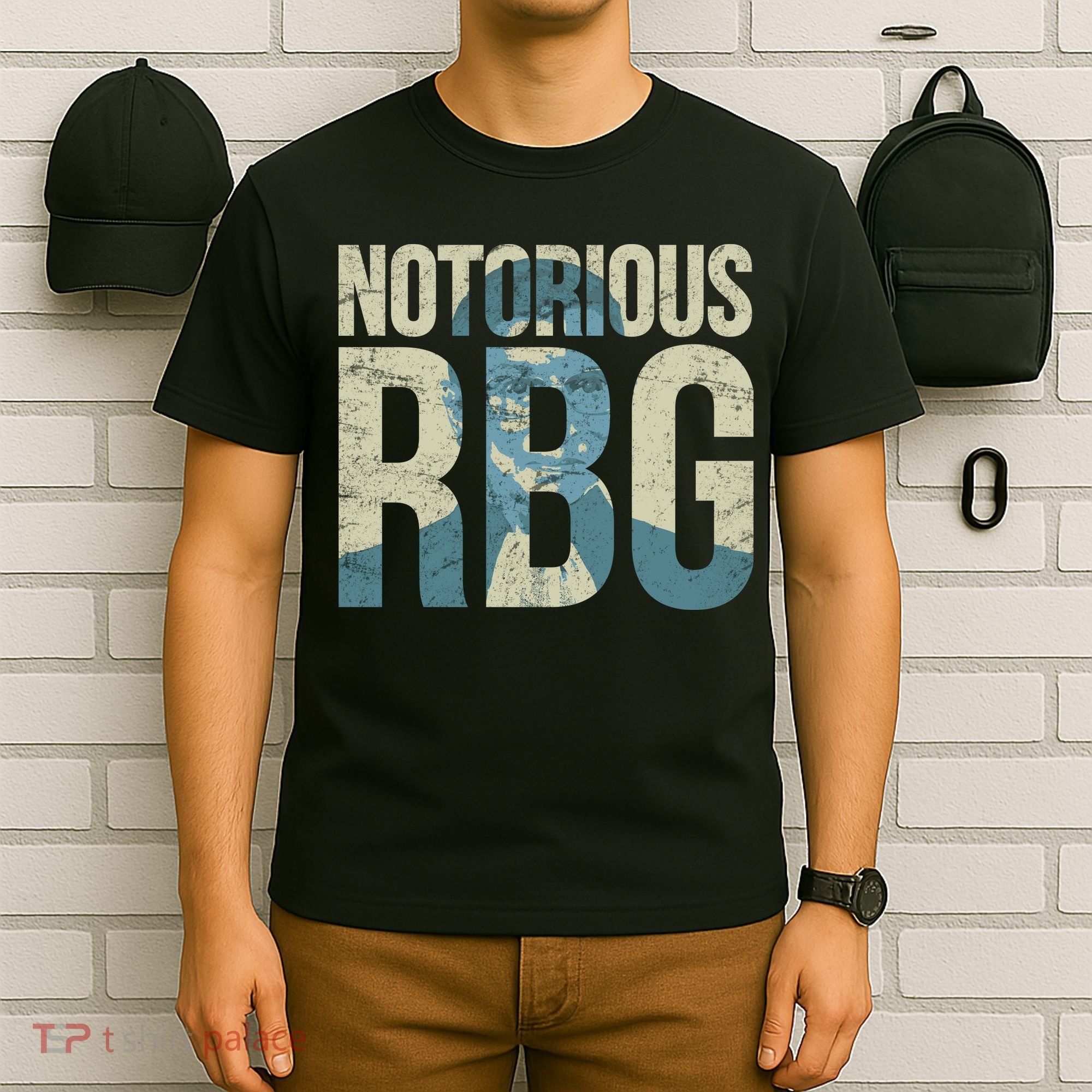 Notorious RBG Blue Logo T-Shirt