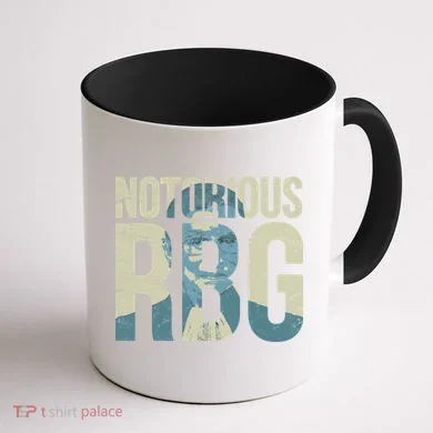 Notorious RBG Blue Logo Coffee Mug back