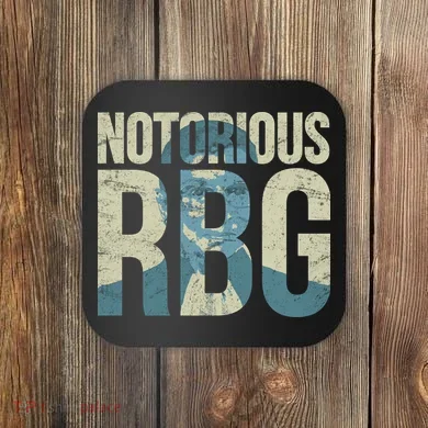 Notorious RBG Blue Logo Coaster