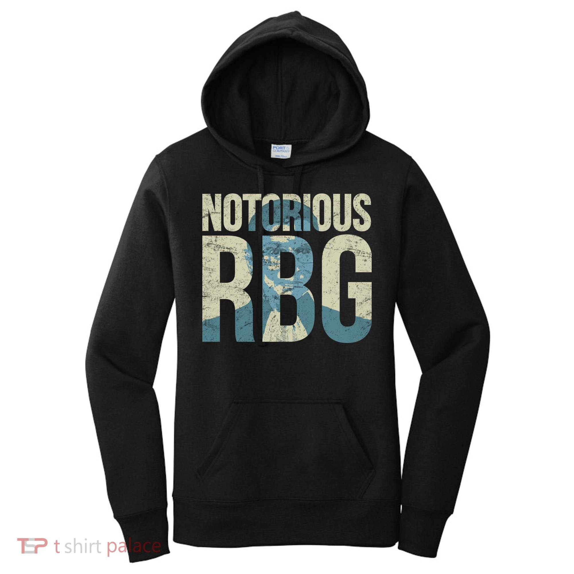 Notorious RBG Blue Logo Women's Hoodie
