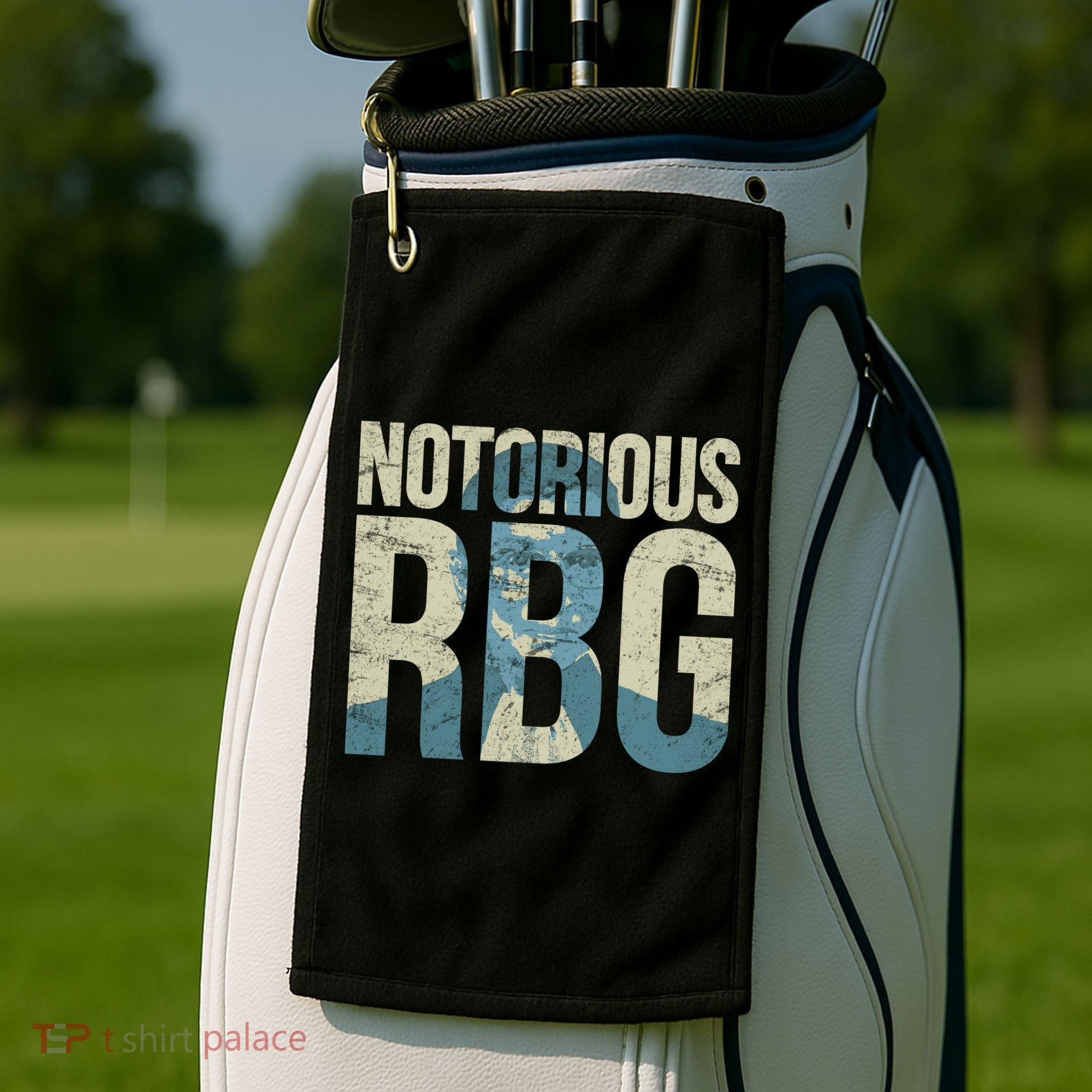 Notorious RBG Blue Logo Golf Towel