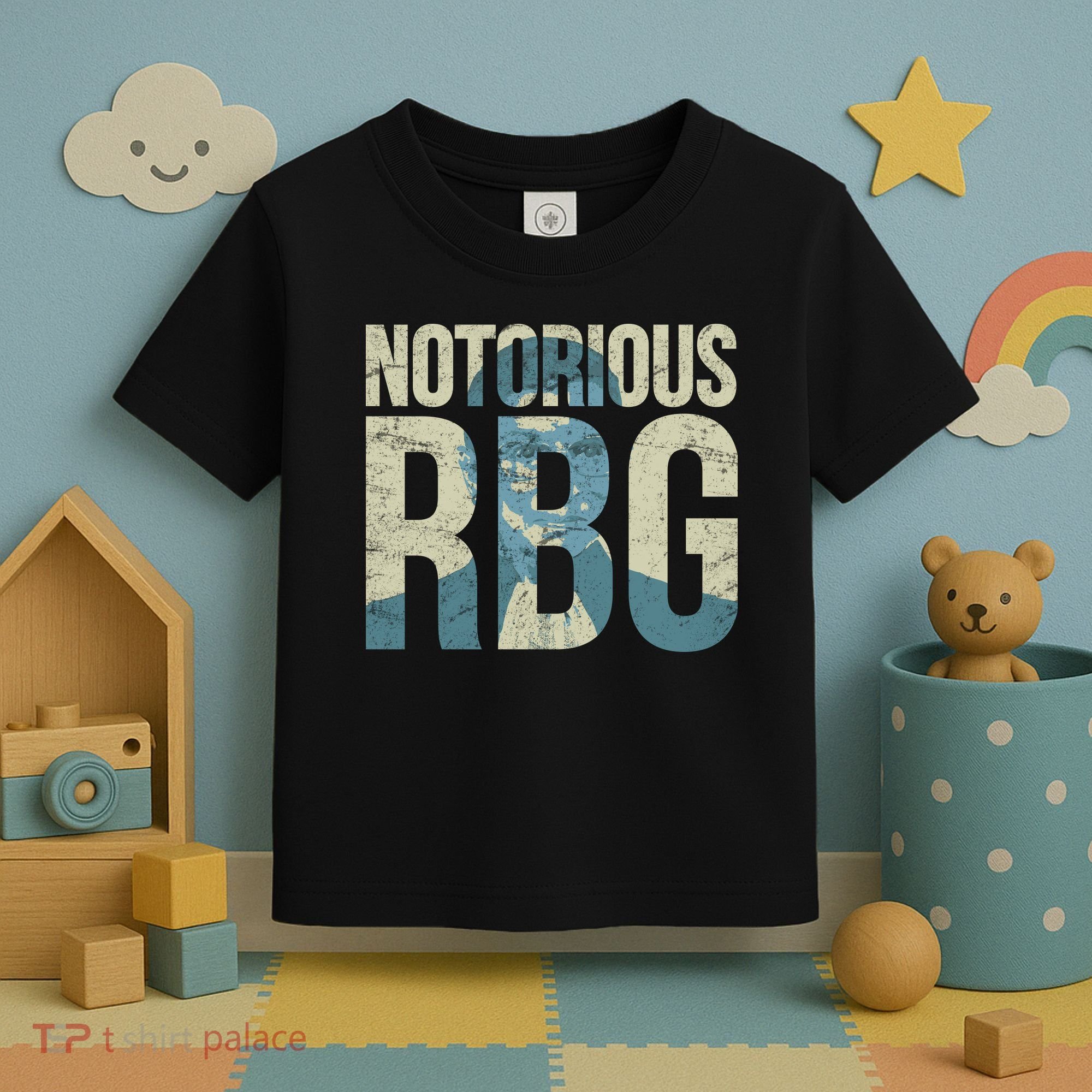 Notorious RBG Blue Logo Toddler T-Shirt