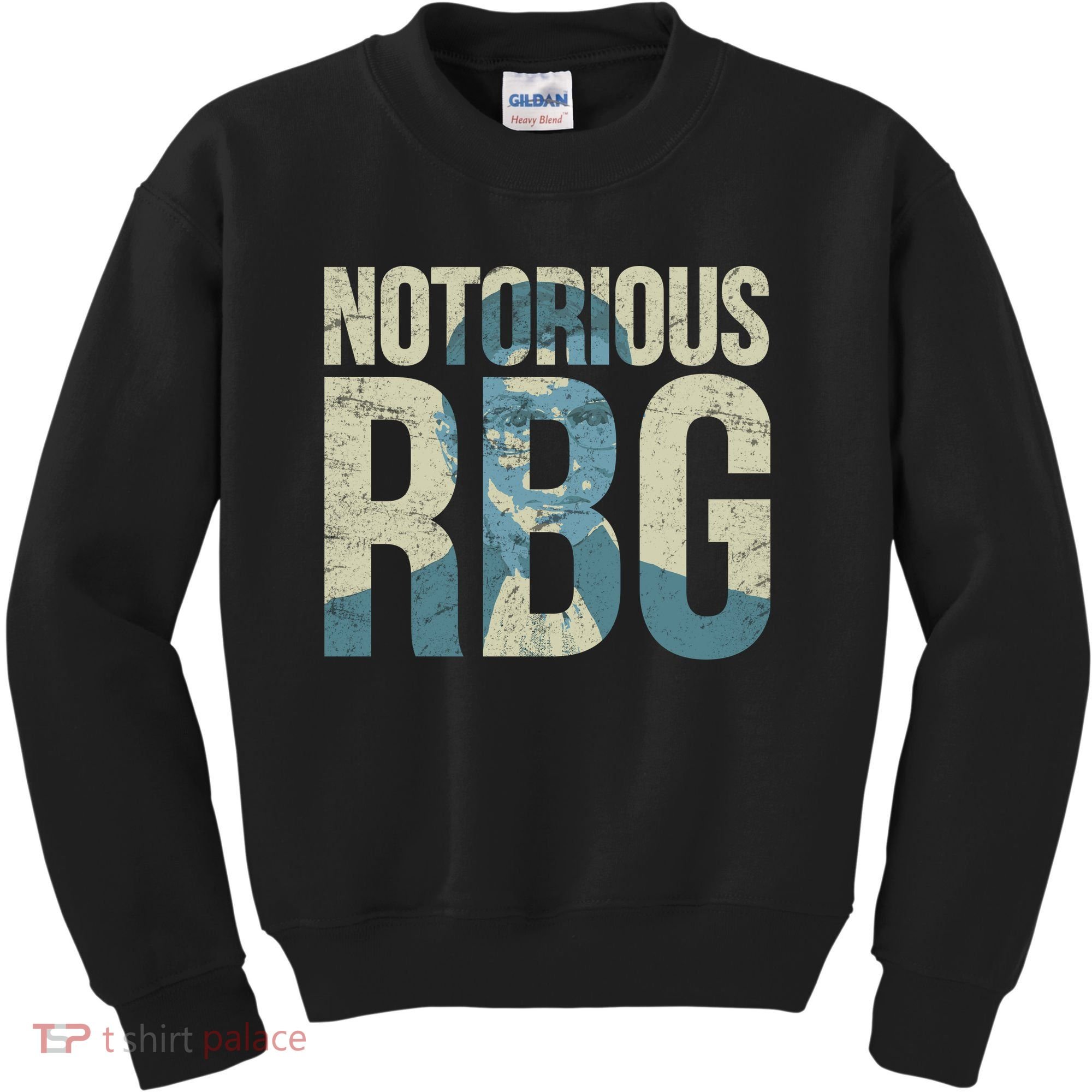 Notorious RBG Blue Logo Kids Sweatshirt
